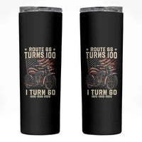 Route Highway 66 Turns 100 I Turn 60 Skinny Tumbler Vintage 1966 American Classic V-Twin Motorcycle Lover 60th Birthday Gift