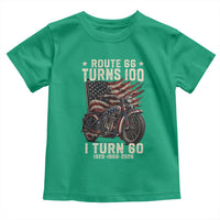 Route Highway 66 Turns 100 I Turn 60 Toddler T Shirt Vintage 1966 American Classic V-Twin Motorcycle Lover 60th Birthday Gift
