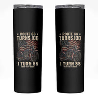 Route Highway 66 Turns 100 I Turn 55 Skinny Tumbler Vintage 1971 American Classic V-Twin Motorcycle Lover 55th Birthday Gift