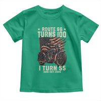 Route Highway 66 Turns 100 I Turn 55 Toddler T Shirt Vintage 1971 American Classic V-Twin Motorcycle Lover 55th Birthday Gift