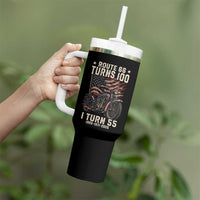 Route Highway 66 Turns 100 I Turn 55 Tumbler With Handle Vintage 1971 American Classic V-Twin Motorcycle Lover 55th Birthday Gift