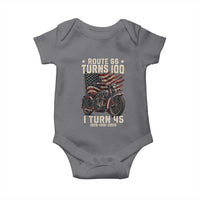 Route Highway 66 Turns 100 I Turn 45 Baby Onesie Vintage 1981 American Classic V-Twin Motorcycle Lover 45th Birthday Gift