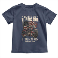 Route Highway 66 Turns 100 I Turn 45 Toddler T Shirt Vintage 1981 American Classic V-Twin Motorcycle Lover 45th Birthday Gift