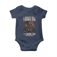 Route Highway 66 Turns 100 I Turn 40 Baby Onesie Vintage 1986 American Classic V-Twin Motorcycle Lover 40th Birthday Gift