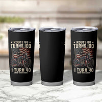 Route Highway 66 Turns 100 I Turn 40 Tumbler Cup Vintage 1986 American Classic V-Twin Motorcycle Lover 40th Birthday Gift