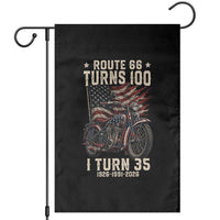 Route Highway 66 Turns 100 I Turn 35 Garden Flag Vintage 1991 American Clasic V-Twin Motorcycle Lover 35th Birthday Gift