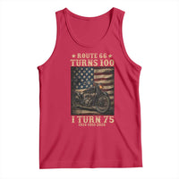 Route Highway 66 Turns 100 I Turn 75 Tank Top Vintage 1951 American Motorcycle Lover 75th Birthday Gift