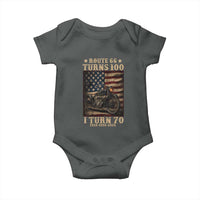 Route Highway 66 Turns 100 I Turn 70 Baby Onesie Vintage 1956 American Motorcycle Lover 70th Birthday Gift