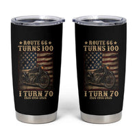 Route Highway 66 Turns 100 I Turn 70 Tumbler Cup Vintage 1956 American Motorcycle Lover 70th Birthday Gift