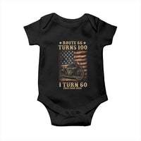 Route Highway 66 Turns 100 I Turn 60 Baby Onesie Vintage 1966 American Motorcycle Lover 60th Birthday Gift