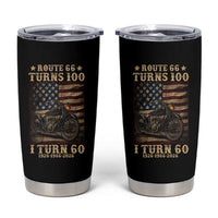 Route Highway 66 Turns 100 I Turn 60 Tumbler Cup Vintage 1966 American Motorcycle Lover 60th Birthday Gift