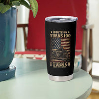 Route Highway 66 Turns 100 I Turn 60 Tumbler Cup Vintage 1966 American Motorcycle Lover 60th Birthday Gift