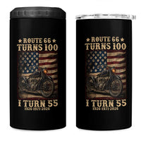 Route Highway 66 Turns 100 I Turn 55 4 in 1 Can Cooler Tumbler Vintage 1971 American Motorcycle Lover 55th Birthday Gift