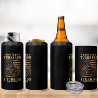Route Highway 66 Turns 100 I Turn 55 4 in 1 Can Cooler Tumbler Vintage 1971 American Motorcycle Lover 55th Birthday Gift