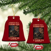 Route Highway 66 Turns 100 I Turn 55 Ceramic Ornament Vintage 1971 American Motorcycle Lover 55th Birthday Gift