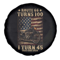 Route Highway 66 Turns 100 I Turn 45 Spare Tire Cover Vintage 1981 American Motorcycle Lover 45th Birthday Gift