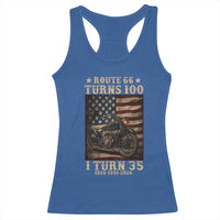 Route Highway 66 Turns 100 I Turn 35 Racerback Tank Top Vintage 1991 American Motorcycle Lover 35th Birthday Gift