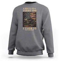 Route Highway 66 Turns 100 I Turn 35 Sweatshirt Vintage 1991 American Motorcycle Lover 35th Birthday Gift