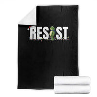 Resist Frog Christmas Throw Blanket Funny Portland Protest ICE Activist Meme 2025 - Wonder Print Shop