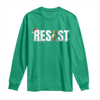 Resist Frog Christmas Long Sleeve Shirt Funny Portland Protest ICE Activist Meme 2025 - Wonder Print Shop