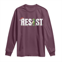 Resist Frog Christmas Long Sleeve Shirt Funny Portland Protest ICE Activist Meme 2025 - Wonder Print Shop