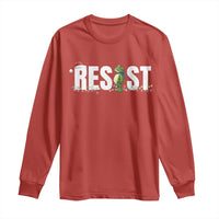 Resist Frog Christmas Long Sleeve Shirt Funny Portland Protest ICE Activist Meme 2025 - Wonder Print Shop
