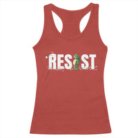 Resist Frog Christmas Racerback Tank Top Funny Portland Protest ICE Activist Meme 2025 - Wonder Print Shop