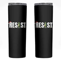 Resist Frog Christmas Skinny Tumbler Funny Portland Protest ICE Activist Meme 2025 - Wonder Print Shop