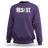 Resist Frog Christmas Sweatshirt Funny Portland Protest ICE Activist Meme 2025 - Wonder Print Shop