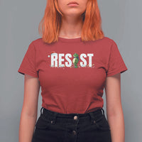 Resist Frog Christmas T Shirt For Women Funny Portland Protest ICE Activist Meme 2025 - Wonder Print Shop