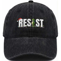 Resist Frog Christmas Washed Cotton Baseball Cap Funny Portland Protest ICE Activist Meme 2025