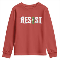 Resist Frog Christmas Youth Sweatshirt Funny Portland Protest ICE Activist Meme 2025 - Wonder Print Shop