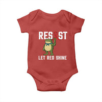 Resist Frog AIDS Awareness Baby Onesie Funny Portland Activist Meme HIV Support Red Ribbon - Wonder Print Shop