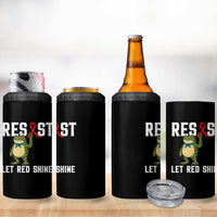 Resist Frog AIDS Awareness 4 in 1 Can Cooler Tumbler Funny Portland Activist Meme HIV Support Red Ribbon - Wonder Print Shop