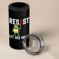 Resist Frog AIDS Awareness 4 in 1 Can Cooler Tumbler Funny Portland Activist Meme HIV Support Red Ribbon - Wonder Print Shop