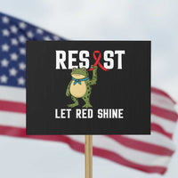 Resist Frog AIDS Awareness Protest Sign Funny Portland Activist Meme HIV Support Red Ribbon - Wonder Print Shop