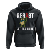 Resist Frog AIDS Awareness Hoodie Funny Portland Activist Meme HIV Support Red Ribbon - Wonder Print Shop
