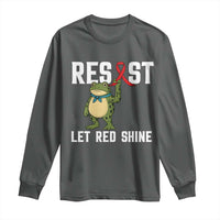 Resist Frog AIDS Awareness Long Sleeve Shirt Funny Portland Activist Meme HIV Support Red Ribbon - Wonder Print Shop