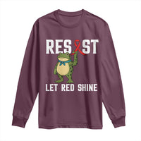 Resist Frog AIDS Awareness Long Sleeve Shirt Funny Portland Activist Meme HIV Support Red Ribbon - Wonder Print Shop