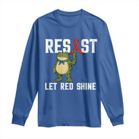 Resist Frog AIDS Awareness Long Sleeve Shirt Funny Portland Activist Meme HIV Support Red Ribbon - Wonder Print Shop