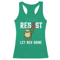 Resist Frog AIDS Awareness Racerback Tank Top Funny Portland Activist Meme HIV Support Red Ribbon - Wonder Print Shop