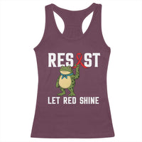 Resist Frog AIDS Awareness Racerback Tank Top Funny Portland Activist Meme HIV Support Red Ribbon - Wonder Print Shop