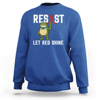 Resist Frog AIDS Awareness Sweatshirt Funny Portland Activist Meme HIV Support Red Ribbon - Wonder Print Shop