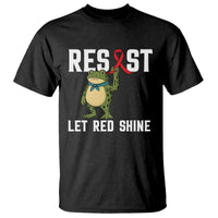 Resist Frog AIDS Awareness T Shirt Funny Portland Activist Meme HIV Support Red Ribbon - Wonder Print Shop