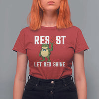 Resist Frog AIDS Awareness T Shirt For Women Funny Portland Activist Meme HIV Support Red Ribbon - Wonder Print Shop