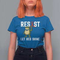 Resist Frog AIDS Awareness T Shirt For Women Funny Portland Activist Meme HIV Support Red Ribbon - Wonder Print Shop