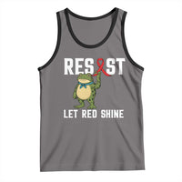 Resist Frog AIDS Awareness Tank Top Funny Portland Activist Meme HIV Support Red Ribbon - Wonder Print Shop