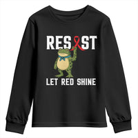 Resist Frog AIDS Awareness Youth Sweatshirt Funny Portland Activist Meme HIV Support Red Ribbon - Wonder Print Shop