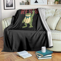 Resist Frog AIDS Awareness Throw Blanket Portland Activist Political Meme HIV Support Red Ribbon - Wonder Print Shop