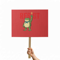 Resist Frog AIDS Awareness Protest Sign Portland Activist Political Meme HIV Support Red Ribbon - Wonder Print Shop